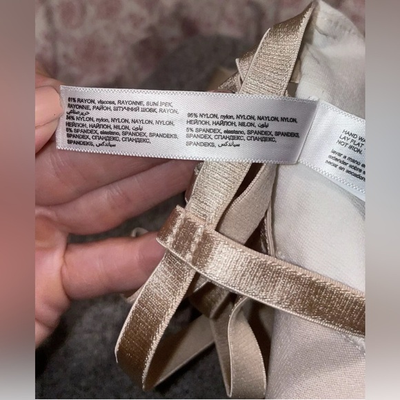 BEBE ivory short bandage mini skirt crop top 2 pc set XS extra small - Picture 8 of 11